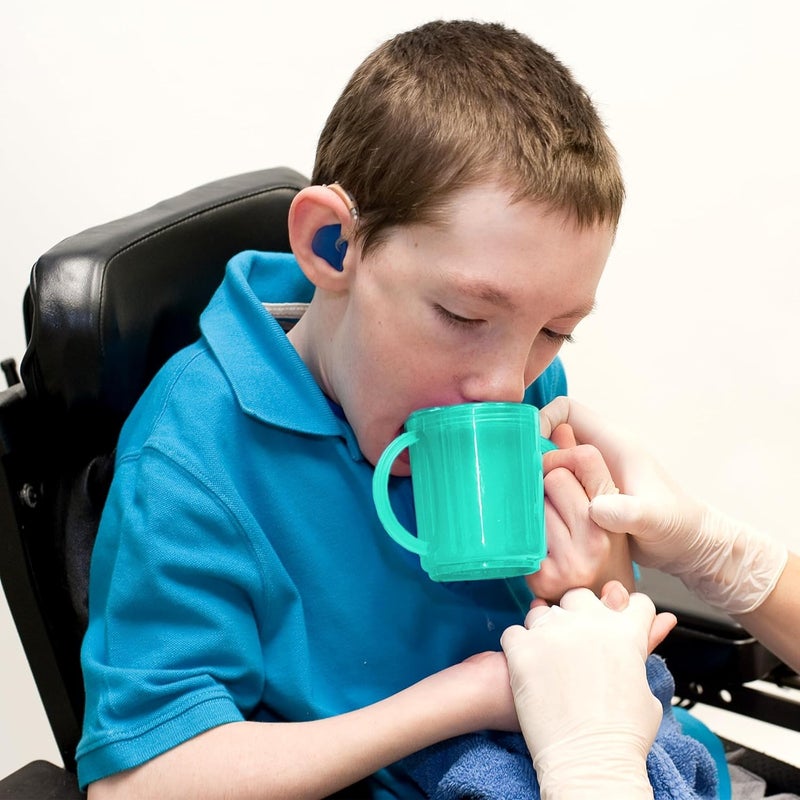 Talktools Recessed Lid Cup With Handles - Leak Proof | Promotes Oral Motor Skills  Lip Closure  And Self Feeding | Alternative To Sippy Bottle | Food Grade Materials | Dishwasher Safe (Green) - Image 3