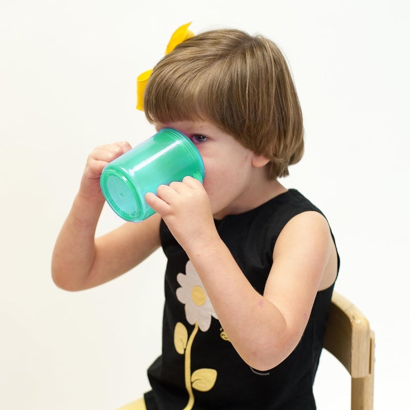 Talktools Recessed Lid Cup With Handles - Leak Proof | Promotes Oral Motor Skills  Lip Closure  And Self Feeding | Alternative To Sippy Bottle | Food Grade Materials | Dishwasher Safe (Green) - Image 4