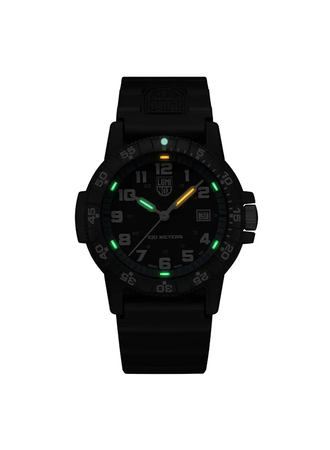 لومينكس ساعة يد رجالية بسوار بولي يوريثان بتصميم دائري . -  مم