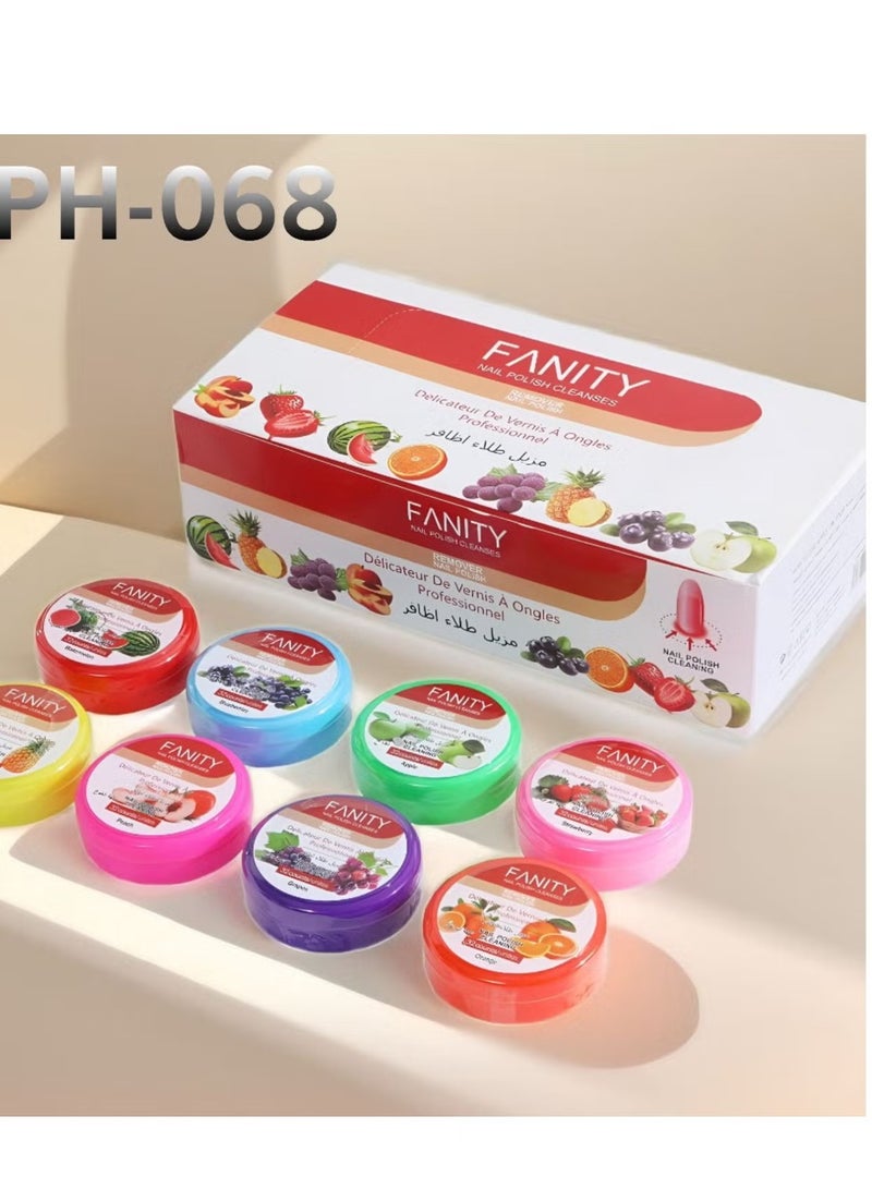 FANITY 24 nail polish remover tablets with multiple scents, 100% cleaning, Al-Sabaya group  - Image 2