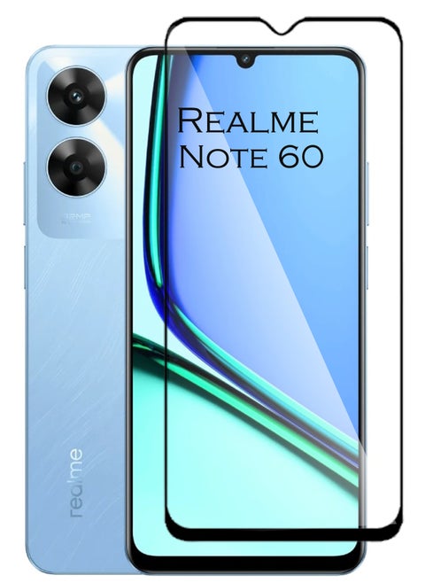 Realme Note 60 - Tempered Glass Screen Protector - Delicate Touch , Higher Transparency , Easy to Install ,Anti-scratch and Bubble-free Screen Protector - Black
