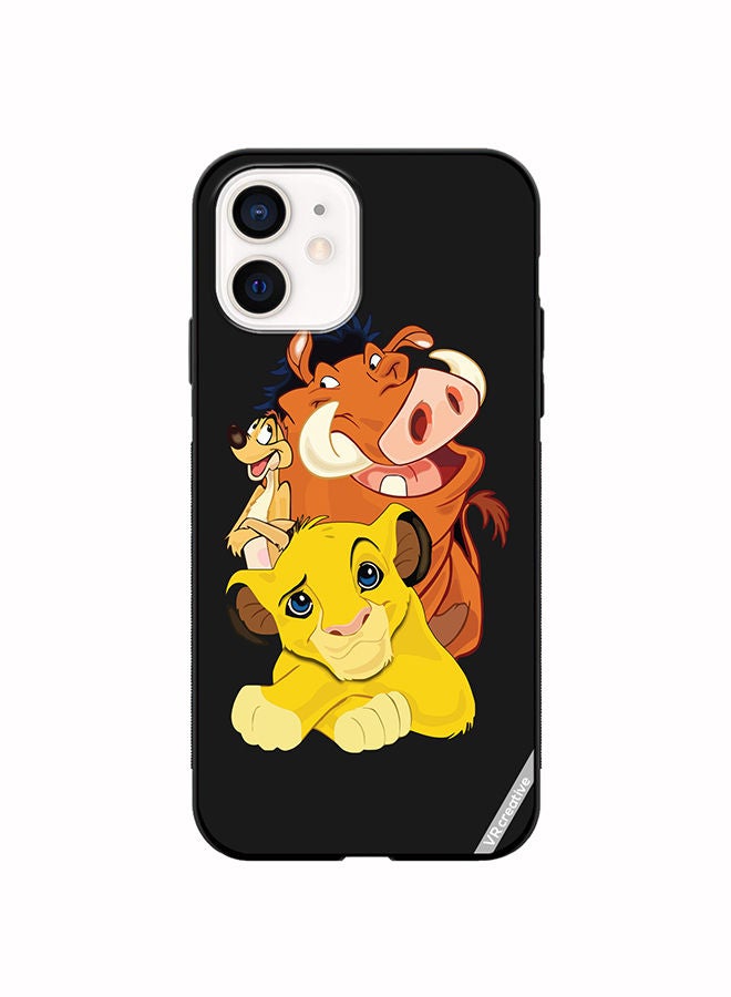 VR CREATIVE Protective Case Cover For Apple iPhone 12 mini Star Cutouts Lion King Group Design Multicolour - Image 1