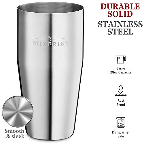 Mixeries Mixology Bartender Kit with Stand - 18 Piece Bar Set Cocktail Shaker Set, Drink Mixer Set for Home Bar with All Bar Accessories - Bar Tool Set, Cocktail Kit, Mixology Set, Bar Kit (Gray) - Image 2