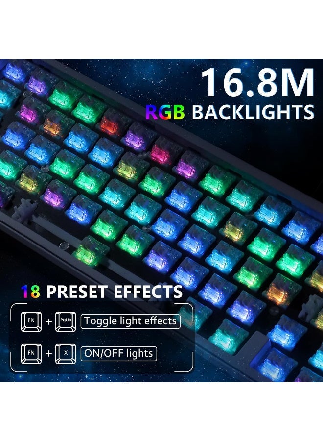هجوم القرش X65 HE Magnetic Switch Rapid Trigger Keyboard 65% Wired Gaming Keyboard with 8000 Hz Polling Rate, 0.01mm RT Accuracy, PBT Keycaps, QMK Driver, RGB - White - Image 2