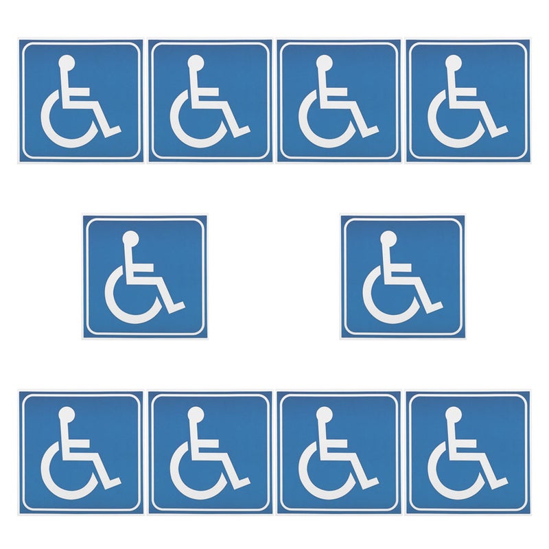 🚽 ملصقات الكرسي المتحرك مقاومة وم نة لعلامات حمامات ذوي الاح اجات الخاصة - Image 4