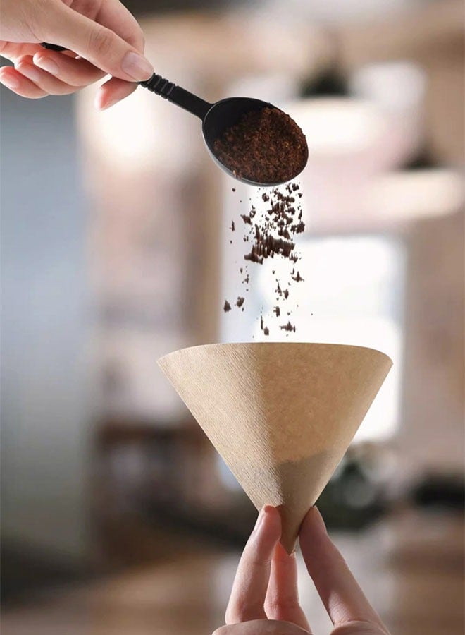 Cone Coffee Filter in White V60 size having 100 Pieces Disposable Paper - Coffee Filter Paper Can be used in Home - Office and for Traveling Purposes as well - Image 2