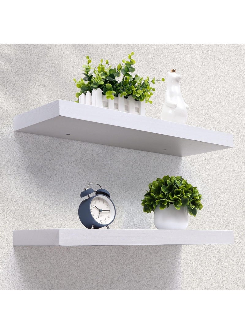 DubaiGallery 2 Pcs Set Floating Wall Shelf MDF Modern Home Decoration Simple Design Shelves Kitchen Bedroom Living Room Shelf Wall Shelf Rack - Image 2