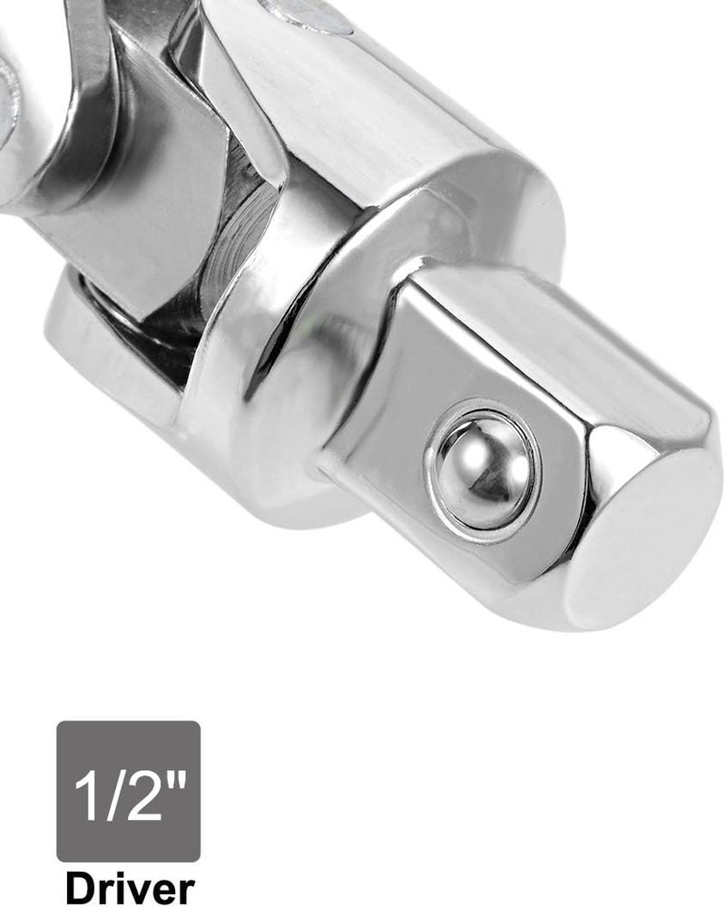 uxcell 1/2 Inch Drive Spring Loaded Universal Joint Socket, Cr-V - Image 1