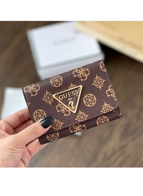 Women's Laurel Small Crocodile pattern Zip Around Wallet Brown