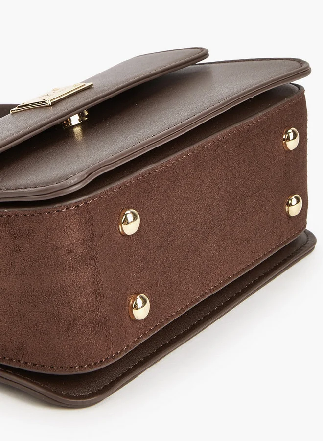 فلورا بيلا من شو إكسبرس Textured Crossbody Bag with Button Closure
