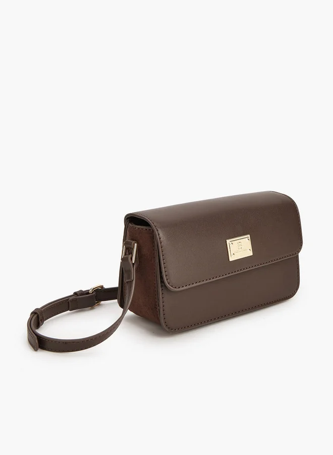 فلورا بيلا من شو إكسبرس Textured Crossbody Bag with Button Closure