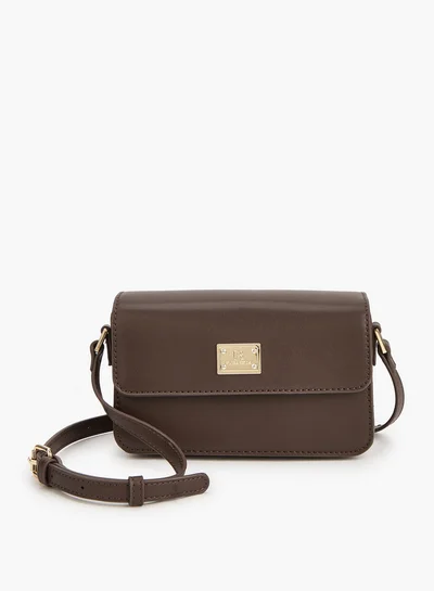 فلورا بيلا من شو إكسبرس Textured Crossbody Bag with Button Closure
