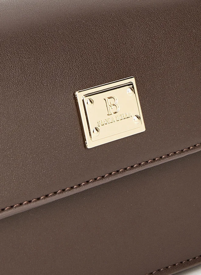فلورا بيلا من شو إكسبرس Textured Crossbody Bag with Button Closure