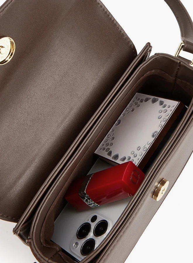 فلورا بيلا من شو إكسبرس Textured Crossbody Bag with Button Closure