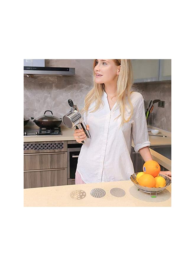 S-TOP Potato Ricer and Masher with 3 Interchangable Discs Multifunction Fruit Masher Kitchen Supplies Stainless Steel Food Mashers - Image 4