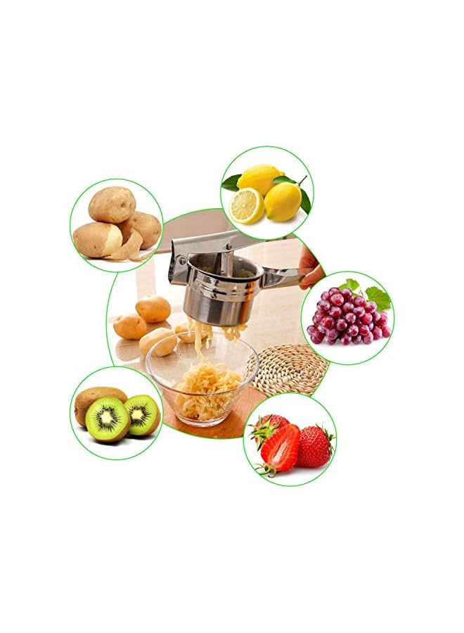 S-TOP Potato Ricer and Masher with 3 Interchangable Discs Multifunction Fruit Masher Kitchen Supplies Stainless Steel Food Mashers - Image 2