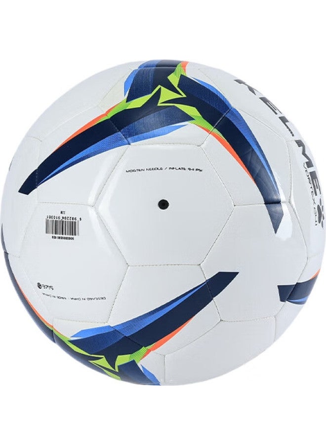 Kelme Machine-Stitched Soccer Ball For Training, Matches, And Youth Development, Adult Standard Size 5 Ball, White And Blue, Size 5 - Image 3