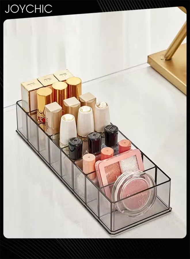 Eyeshadow Storage, Eye Shadow Holder, Cosmetic Storage, Acrylic, Compact, Cosmetic Storage, Clear Box, Acrylic Case, Tabletop, Drawer, 8 Compartments, Makeup Storage