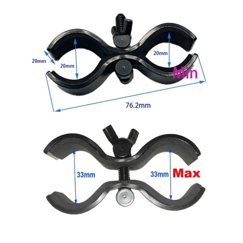 Eight-shaped clip telescope flashlight clip outdoor metal accessories clamp multi-function bracket - Image 2