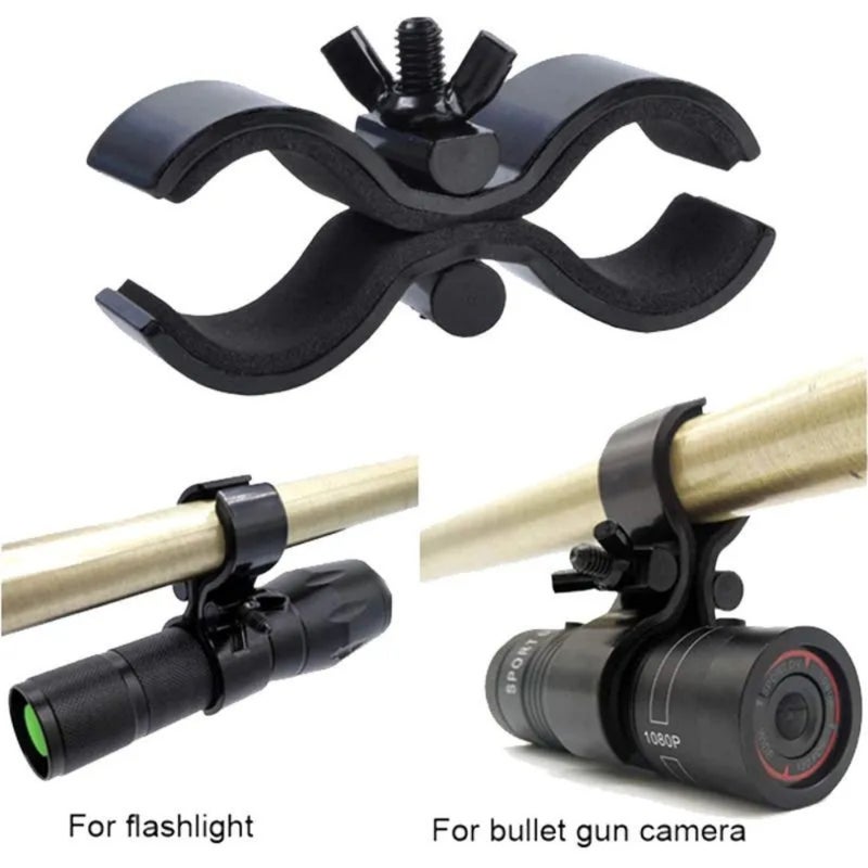 Eight-shaped clip telescope flashlight clip outdoor metal accessories clamp multi-function bracket - Image 1