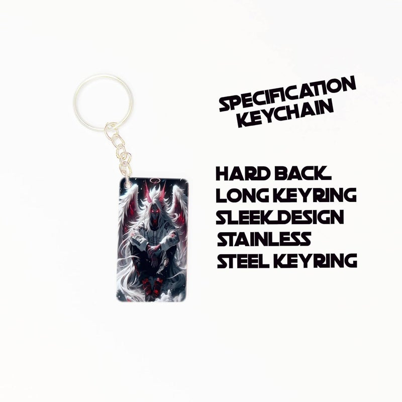OUTFITQUE Premium Pack of 2 Anime288 Printed Long Keychain For Bike Scooty Car MDF Keyholder
