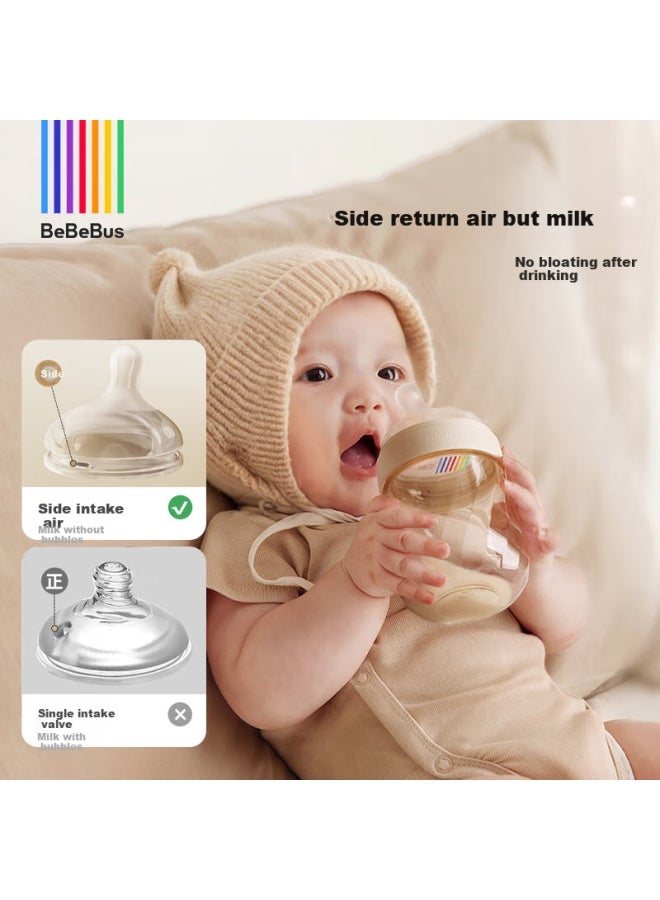 Bebebus Platinum Crystal Diamond Light Baby Bottle Ppsu Newborn Anti-colic Anti-choking Straw Style 300ml - Image 1