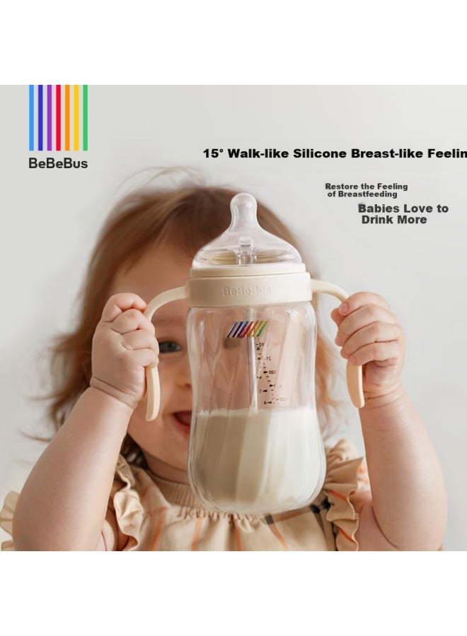 Bebebus Platinum Crystal Diamond Light Baby Bottle Ppsu Newborn Anti-colic Anti-choking Straw Style 300ml - Image 2