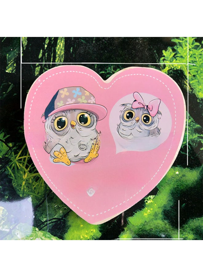 Ten Billion Wooden Deciduous Teeth Box Baby Deciduous Teeth Storage Wooden Box Color Printing Fetal Hair Deciduous Teeth Wooden Box Wholesale-Color:English Heart Hat  - Image 1