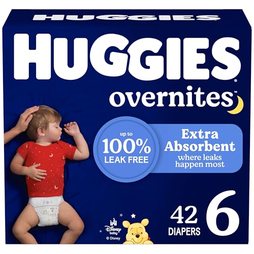 Huggies Overnites Size 6 Overnight Diapers 35 lbs 42 Ct Packaging May Vary - Image 1