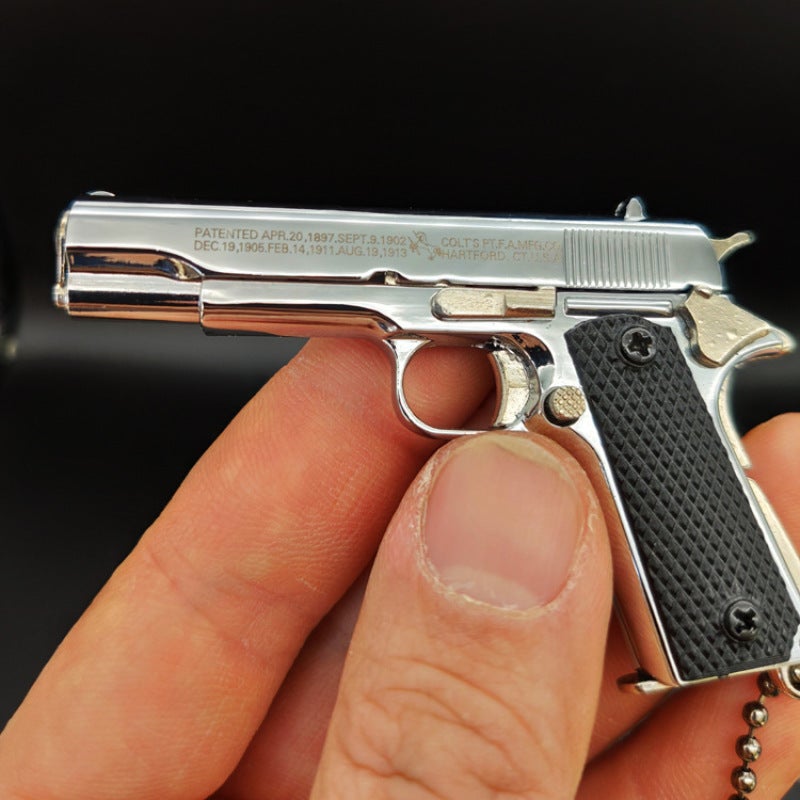 1911 Metal Gun Model 1:3 Scale Realistic Replica - Durable Metal Construction Versatile Keychain Pendant for Young Adults Aged 15-35 and Series Fans - Image 3