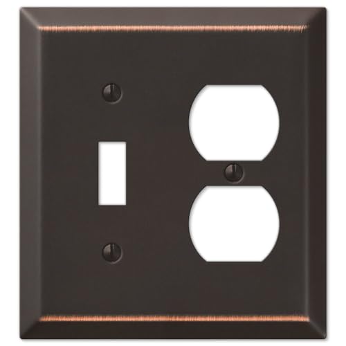 Amerelle 163TDDB Century Wallplate, 1 Toggle/1 Duplex, Aged Bronze - Image 3