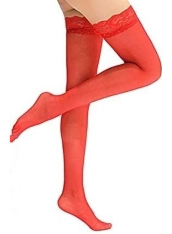 Women's Sheer Thigh-High Stockings  - Image 4
