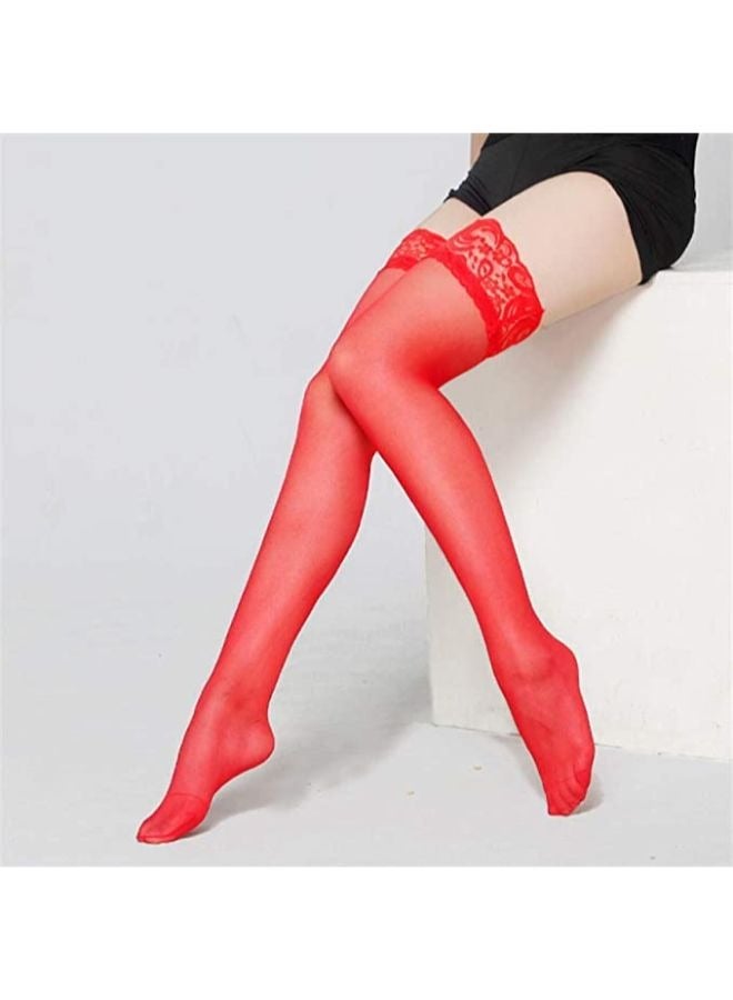 Women's Sheer Thigh-High Stockings  - Image 3