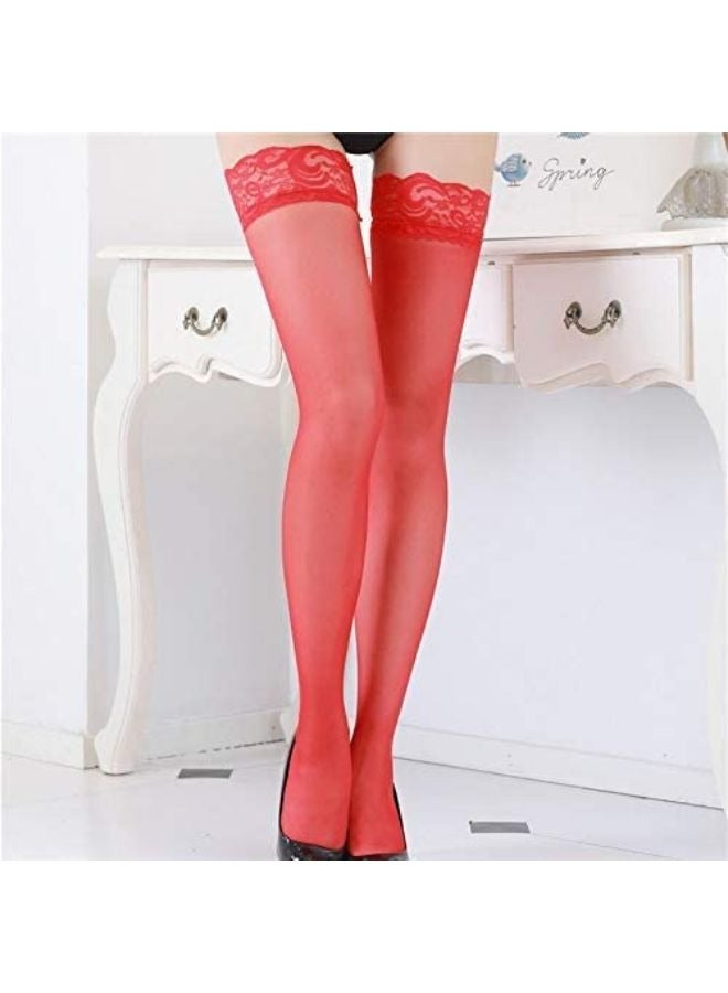 Women's Sheer Thigh-High Stockings  - Image 2