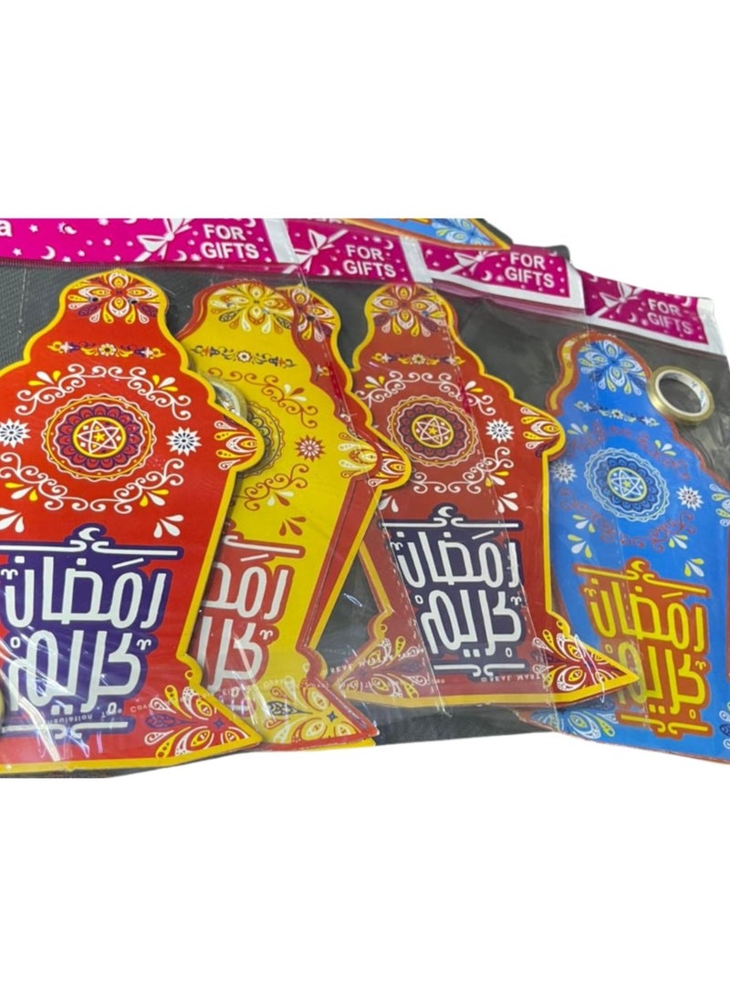 زينة حفلات ورقية بشكل فوانيس – 6 قطع بطول 3 متر (ألوان زاهية) - Image 5