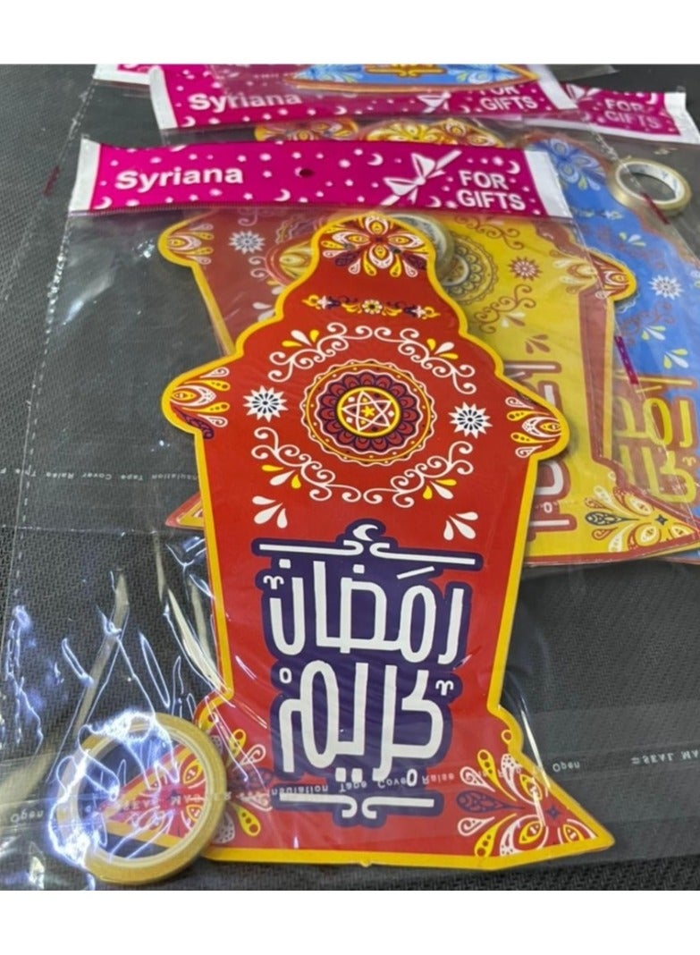 زينة حفلات ورقية بشكل فوانيس – 6 قطع بطول 3 متر (ألوان زاهية) - Image 3