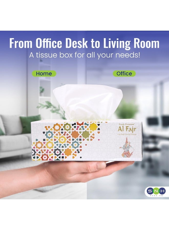 إس إن إتش باكينج علبة مناديل الوجه من الفجر، عبوة من 30 علبة، 150 منديل × طبقتين لكل علبة، إجمالي 4500 منديل. - Image 4