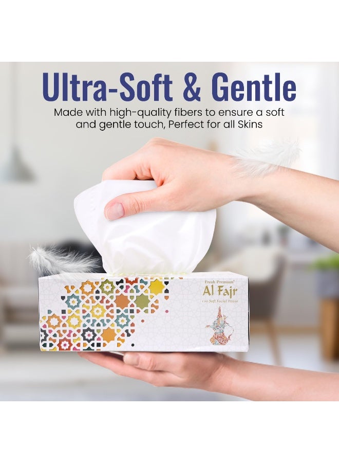 إس إن إتش باكينج علبة مناديل الوجه من الفجر، عبوة من 30 علبة، 150 منديل × طبقتين لكل علبة، إجمالي 4500 منديل. - Image 3