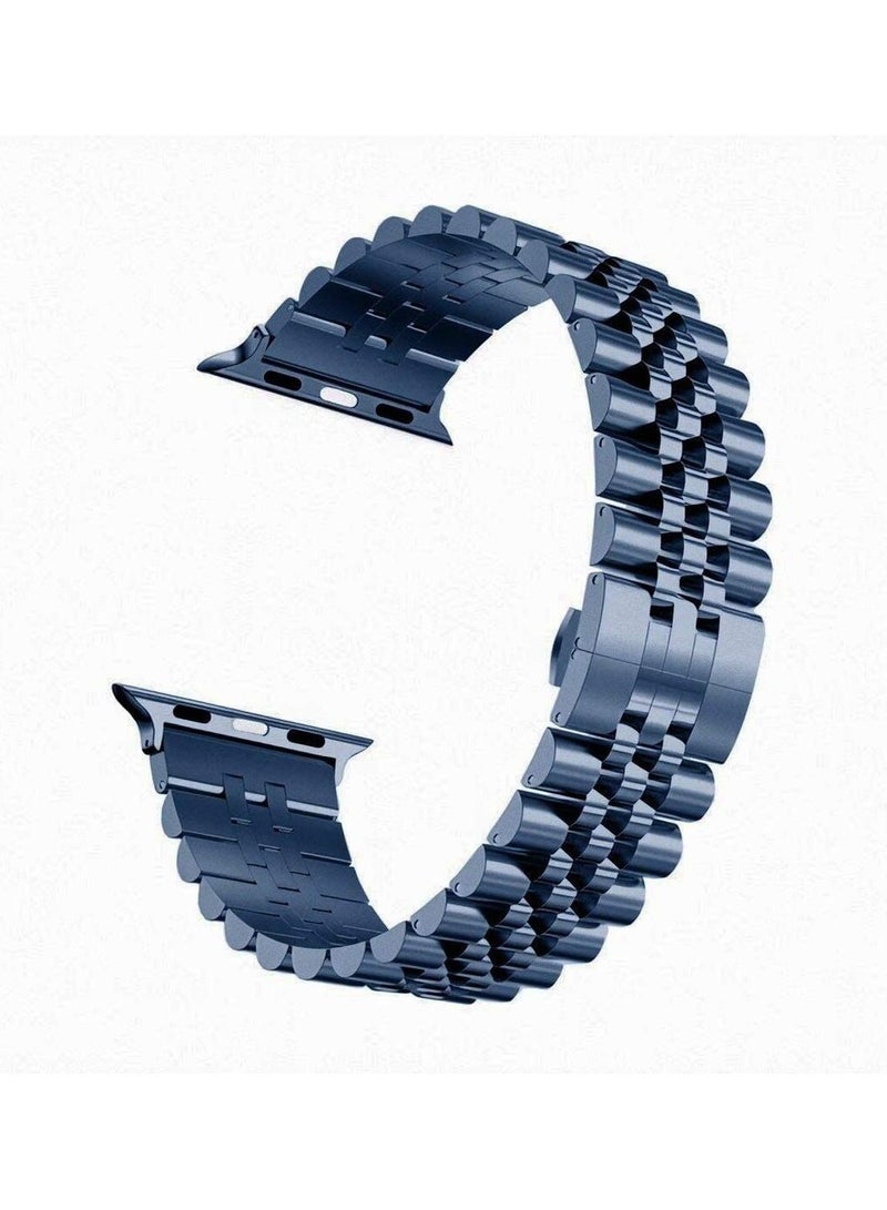 Replacement Band Compatible with Apple Watch 41mm,Stainless Steel Solid Strap Metal Bracelet for Apple Watch Series 7/ - Image 2