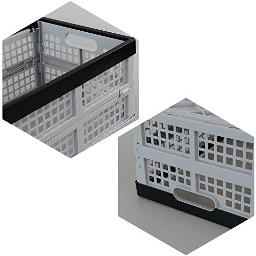 Eagrye 32 L Collapsible Storage Crate, Folding Storage Crates, Set of 3 - Image 4