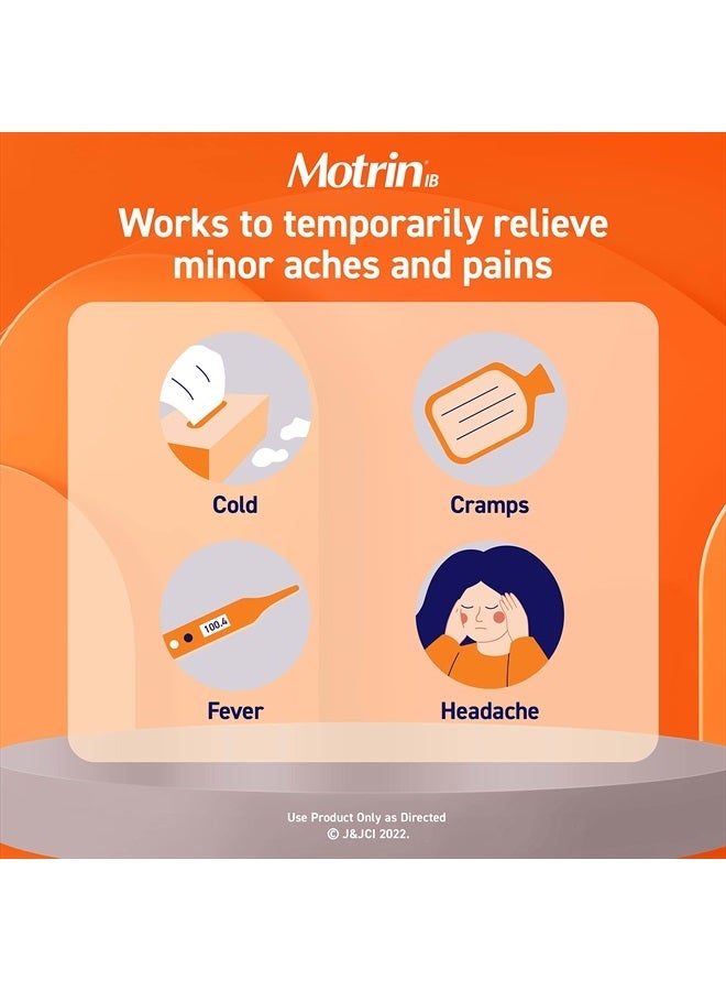 Motrin IB Liquid Gels, Ibuprofen 200 mg, Pain Reliever & Fever Reducer Minor Arthritis Pain, Muscular Aches, Headache, Menstrual Cramps & Backache, NSAID, 20 Ct - Image 3