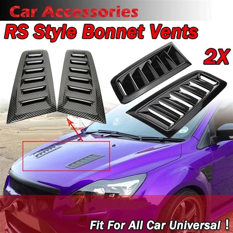 لطرازات Focus RS St، Fiesta، وMondeo للأعوام 2016–2021 و2022؛ إكسسوارات تعديل السيارات: غطاء لفتحات تهوية الهيكل الأمامي لتحسين تدفق الهواء داخل السيارة وإضافة طابع جمالي. - Image 2