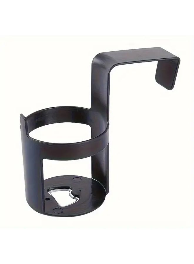 2 Pack Black Plastic Hanging Cup Holder Universal Car Interior Organizer Hand Bottle Holder Bathroom Accessories With Secure Grip Space Saving Design - Image 2