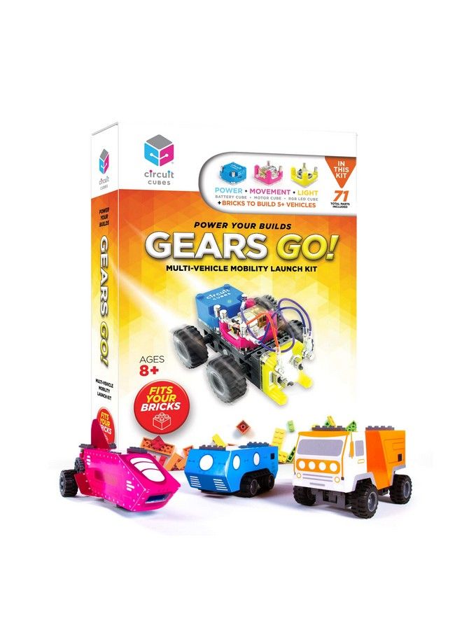Circuit Cubes Gears Go! Multi Vehicle Mobility Launch Kit Engineering Stem Kit For Children And Adults - Image 1