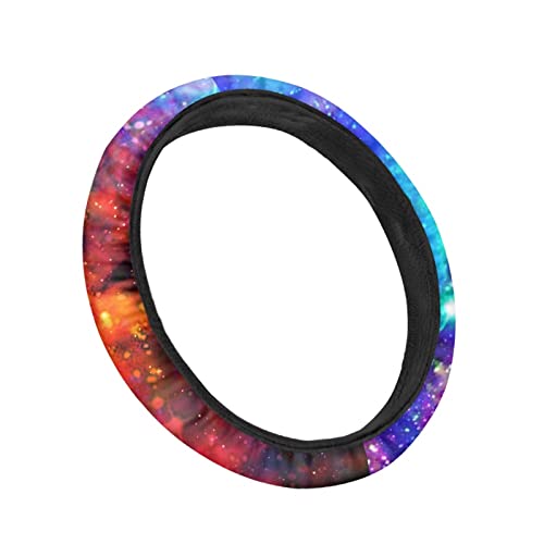 AFPANQZ Galaxy Novelty Red & Blue Auto Steering Wheel Covers Sweat Absorption Comfort Grip Anti-Slip Safety Stretch-on Easy Fix Machine Washable Steering Wheel Protection Cool 4-15 in - Image 3