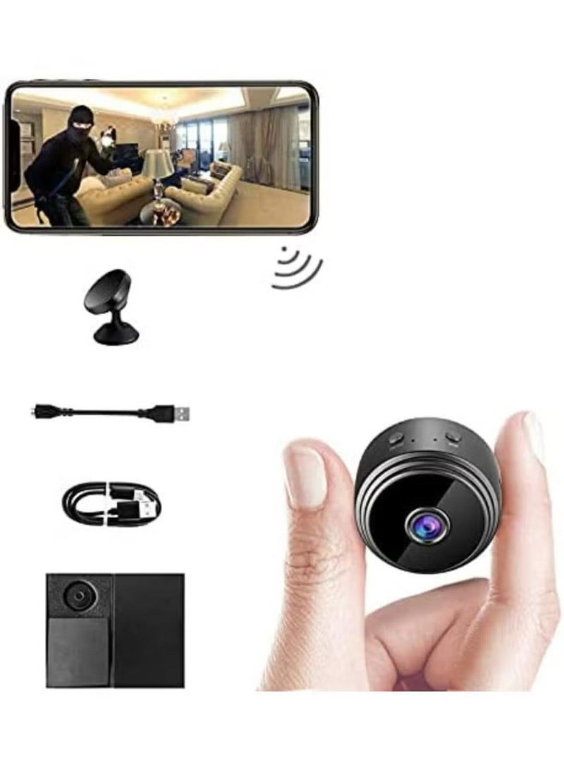 Generic WiFi Mini Magnetic A9 Wireless 2 PACK of  cameras full HD 1080P Small Portable Round Camera, Indoor Security Camera , Motion Detection, Instant Notifications Night Vision Camera  - Image 2