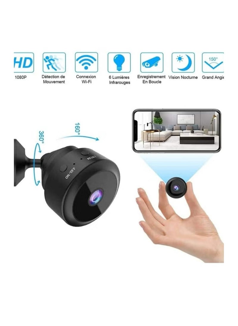 Generic WiFi Mini Magnetic A9 Wireless 2 PACK of  cameras full HD 1080P Small Portable Round Camera, Indoor Security Camera , Motion Detection, Instant Notifications Night Vision Camera  - Image 3