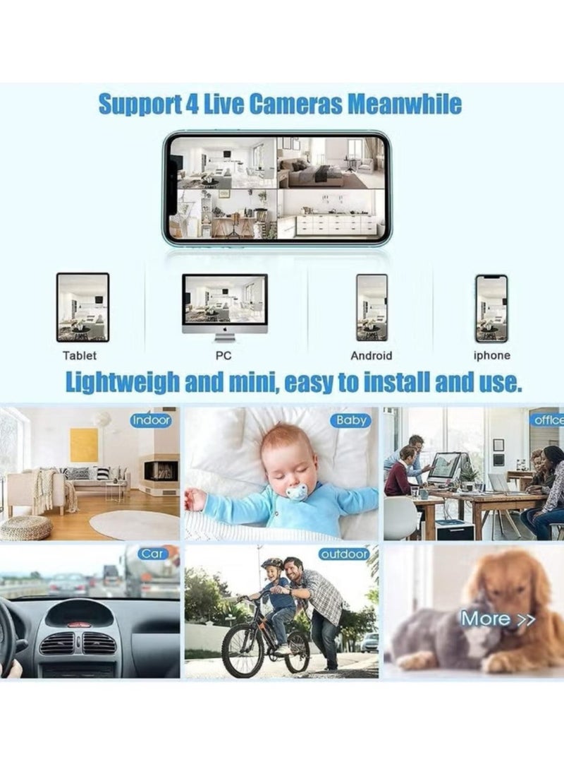Generic WiFi Mini Magnetic A9 Wireless 2 PACK of  cameras full HD 1080P Small Portable Round Camera, Indoor Security Camera , Motion Detection, Instant Notifications Night Vision Camera  - Image 5