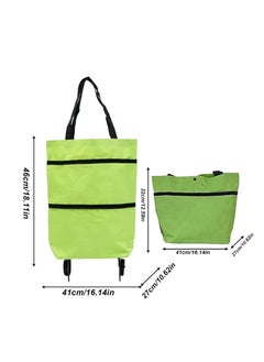 ARCOON ARCOON Foldable Shopping Bag With Wheels- Portable collapsiible Shopping Bag | Easy To Use Shopping Bag, 2 In 1 Large Capacity Bag With Wheels, Reusable Foldable Oxford Cloth Grocer For Travel And Home  - Image 2