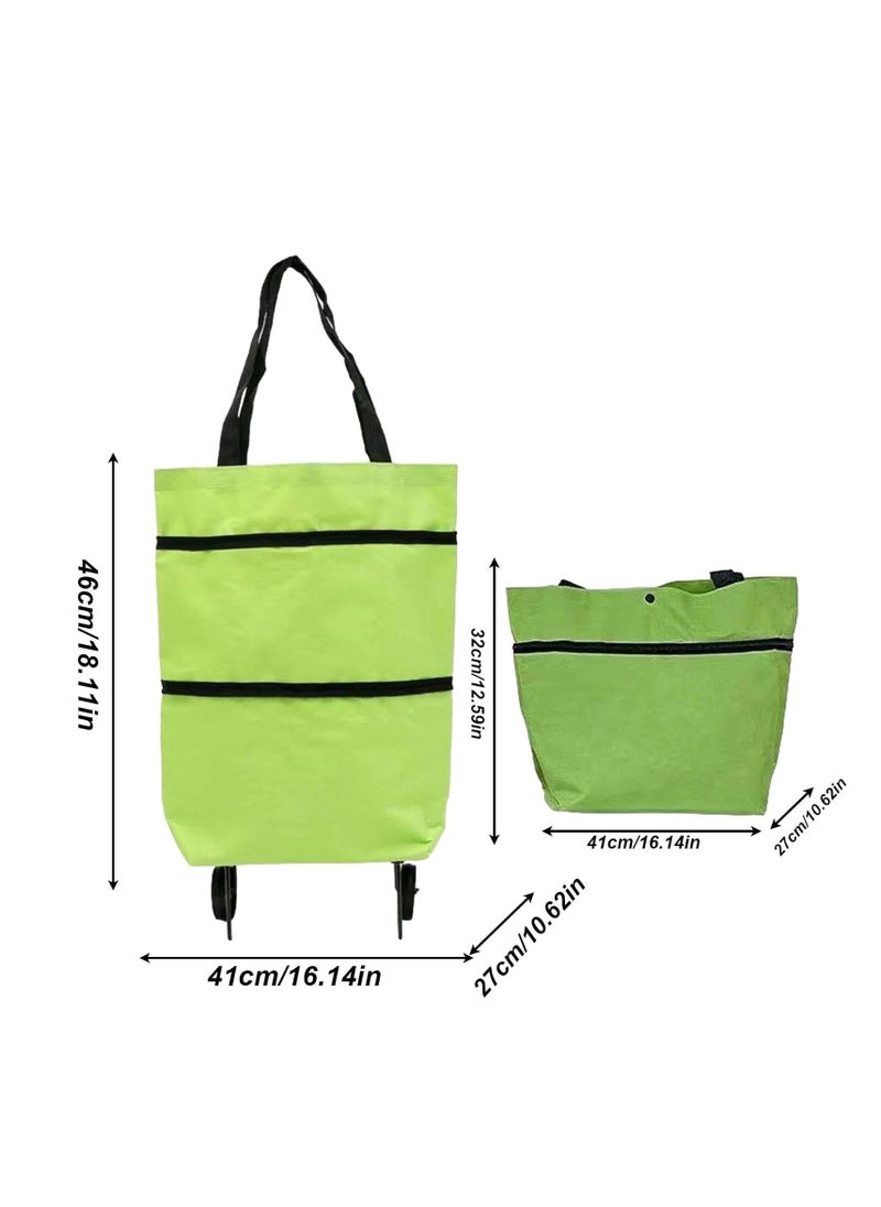 ARCOON - ARCOON Foldable Shopping Bag With Wheels- Portable collapsiible Shopping Bag | Easy To Use Shopping Bag, 2 In 1 Large Capacity Bag With Wheels, Reusable Foldable Oxford Cloth Grocer For Travel And Home - Image 1